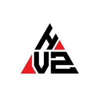 hvz triangel bokstavslogotypdesign med triangelform. hvz triangel logotyp design monogram. hvz triangel vektor logotyp mall med röd färg. hvz triangulär logotyp enkel, elegant och lyxig logotyp.