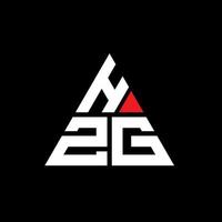 hzg-Dreieck-Buchstaben-Logo-Design mit Dreiecksform. Hzg-Dreieck-Logo-Design-Monogramm. hzg-Dreieck-Vektor-Logo-Vorlage mit roter Farbe. hzg dreieckiges Logo einfaches, elegantes und luxuriöses Logo. vektor
