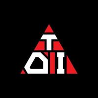 toi Dreiecksbuchstaben-Logo-Design mit Dreiecksform. Toi-Dreieck-Logo-Design-Monogramm. Toi-Dreieck-Vektor-Logo-Vorlage mit roter Farbe. toi dreieckiges Logo einfaches, elegantes und luxuriöses Logo. vektor