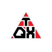 tqx Dreiecksbuchstaben-Logo-Design mit Dreiecksform. tqx-Dreieck-Logo-Design-Monogramm. tqx-Dreieck-Vektor-Logo-Vorlage mit roter Farbe. tqx dreieckiges Logo einfaches, elegantes und luxuriöses Logo. vektor