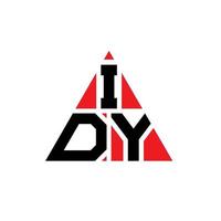 Idy-Dreieck-Buchstaben-Logo-Design mit Dreiecksform. Idy-Dreieck-Logo-Design-Monogramm. Idy-Dreieck-Vektor-Logo-Vorlage mit roter Farbe. idy dreieckiges logo einfaches, elegantes und luxuriöses logo. vektor