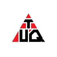 Tuq-Dreieck-Buchstaben-Logo-Design mit Dreiecksform. Tuq-Dreieck-Logo-Design-Monogramm. Tuq-Dreieck-Vektor-Logo-Vorlage mit roter Farbe. tuq dreieckiges Logo einfaches, elegantes und luxuriöses Logo. vektor