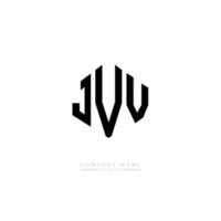 Jvv-Brief-Logo-Design mit Polygonform. jvv Polygon- und Würfelform-Logo-Design. jvv Sechseck-Vektor-Logo-Vorlage in weißen und schwarzen Farben. jvv-monogramm, geschäfts- und immobilienlogo. vektor