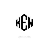 Kew-Buchstaben-Logo-Design mit Polygonform. Kew Polygon- und Würfelform-Logo-Design. kew Sechseck-Vektor-Logo-Vorlage in weißen und schwarzen Farben. kew monogramm, geschäfts- und immobilienlogo. vektor