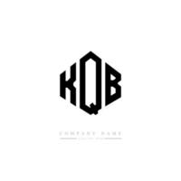 kqb-Buchstaben-Logo-Design mit Polygonform. kqb-Polygon- und Würfelform-Logo-Design. kqb Sechseck-Vektor-Logo-Vorlage in weißen und schwarzen Farben. kqb-monogramm, geschäfts- und immobilienlogo. vektor