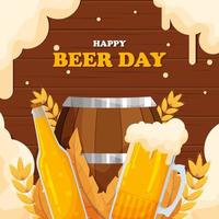 Happy Beer Day Konzept vektor