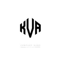 kva-Buchstaben-Logo-Design mit Polygonform. KVA-Polygon- und Würfelform-Logo-Design. kva Sechseck-Vektor-Logo-Vorlage in weißen und schwarzen Farben. kva-monogramm, geschäfts- und immobilienlogo. vektor