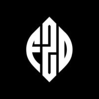 fzd-Kreisbuchstaben-Logo-Design mit Kreis- und Ellipsenform. fzd Ellipsenbuchstaben mit typografischem Stil. Die drei Initialen bilden ein Kreislogo. fzd-Kreis-Emblem abstrakter Monogramm-Buchstaben-Markenvektor. vektor