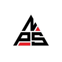 nps Dreiecksbuchstaben-Logo-Design mit Dreiecksform. NPS-Dreieck-Logo-Design-Monogramm. nps-Dreieck-Vektor-Logo-Vorlage mit roter Farbe. nps dreieckiges Logo einfaches, elegantes und luxuriöses Logo. vektor