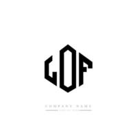 lof-Buchstaben-Logo-Design mit Polygonform. lof Polygon- und Würfelform-Logo-Design. lof Sechseck-Vektor-Logo-Vorlage in weißen und schwarzen Farben. lof-monogramm, geschäfts- und immobilienlogo. vektor
