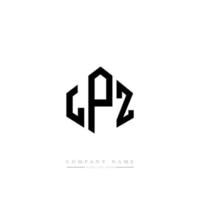 lpz-Buchstaben-Logo-Design mit Polygonform. Lpz-Polygon- und Würfelform-Logo-Design. Lpz Sechseck-Vektor-Logo-Vorlage in weißen und schwarzen Farben. lpz-monogramm, geschäfts- und immobilienlogo. vektor