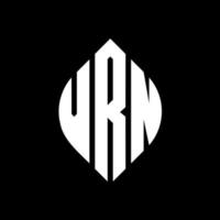 vrn-Kreisbuchstaben-Logo-Design mit Kreis- und Ellipsenform. vrn Ellipsenbuchstaben mit typografischem Stil. Die drei Initialen bilden ein Kreislogo. vrn Kreisemblem abstrakter Monogramm-Buchstabenmarkierungsvektor. vektor