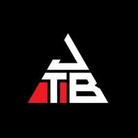 Jtb-Dreieck-Buchstaben-Logo-Design mit Dreiecksform. Jtb-Dreieck-Logo-Design-Monogramm. Jtb-Dreieck-Vektor-Logo-Vorlage mit roter Farbe. jtb dreieckiges Logo einfaches, elegantes und luxuriöses Logo. vektor