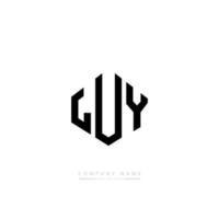 luy-Buchstaben-Logo-Design mit Polygonform. Luy Polygon- und Würfelform-Logo-Design. Luy Sechseck-Vektor-Logo-Vorlage in weißen und schwarzen Farben. luy-monogramm, geschäfts- und immobilienlogo. vektor