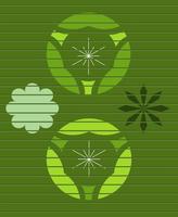 horizontale grüne Kunststoffplatten. mit abstraktem Hintergrundmuster. Vektor