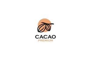 flache kakao logo symbol design vektor vorlage illustration idee