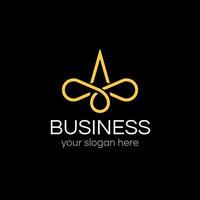 Einfache, moderne Logo-Gold-Dekorlinie, geeignet für Geschäfts- und Firmenhotels, Boutiquen und jedes Unternehmen vektor