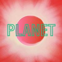 roter Planet. leuchtende Kugelabbildung. vektor