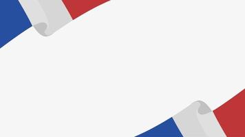tom vit bakgrundsmall med fransk flagga lämplig för fransk viktig dag design vektor