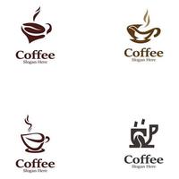 kaffe logotyp bild. kreativ vektor design idé illustration