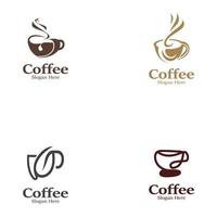 kaffe logotyp bild. kreativ vektor design idé illustration