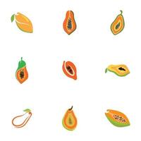 Papaya-Frucht-Symbol einfache Illustration kreatives Design vektor