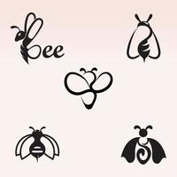 bee logotyp enkel kreativ inspiration för affärsmall vektor