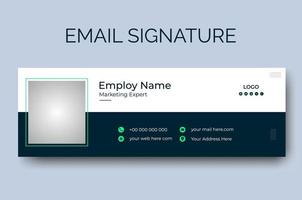 professionelles Design von E-Mail-Signaturvorlagen, moderne E-Mail-Signaturvorlage, saubere und moderne E-Mail-Signaturvorlage, vektor