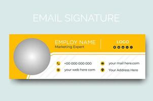 professionelles Design von E-Mail-Signaturvorlagen, moderne E-Mail-Signaturvorlage, saubere und moderne E-Mail-Signaturvorlage, vektor