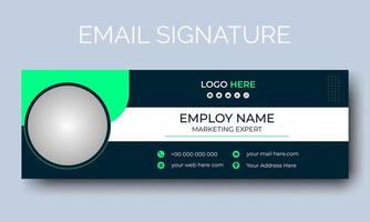 professionelles Design von E-Mail-Signaturvorlagen, moderne E-Mail-Signaturvorlage, saubere und moderne E-Mail-Signaturvorlage, vektor