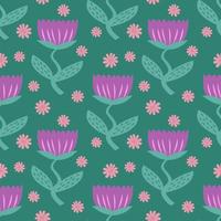 seamless mönster med blommor, abstrakt upprepande pattern.for papper, omslag, tyg, textilier, presentförpackning, reklam, väggkonst, inredning. vektor illustration av mode.