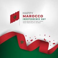glücklich marokko unabhängigkeitstag 18. november feier vektor design illustration. vorlage für poster, banner, werbung, grußkarte oder druckgestaltungselement