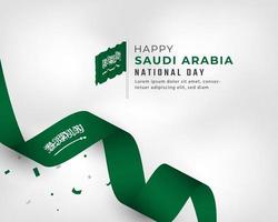 glücklicher saudi-arabischer nationaltag am 23. september feiervektor-designillustration. vorlage für poster, banner, werbung, grußkarte oder druckgestaltungselement vektor