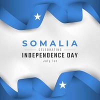 glücklich somalia unabhängigkeitstag 1. juli feier vektor design illustration. vorlage für poster, banner, werbung, grußkarte oder druckgestaltungselement