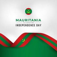 glücklich mauretanischer unabhängigkeitstag 28. november feier vektor design illustration. vorlage für poster, banner, werbung, grußkarte oder druckgestaltungselement