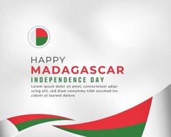 happy madagascar unabhängigkeitstag 26. juni feier vektor design illustration. vorlage für poster, banner, werbung, grußkarte oder druckgestaltungselement