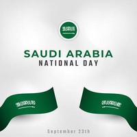 glad Saudiarabiens nationaldag 23 september firande vektor designillustration. mall för affisch, banner, reklam, gratulationskort eller print designelement