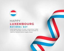 glücklicher luxemburger nationalfeiertag 23. juni feier vektor design illustration. vorlage für poster, banner, werbung, grußkarte oder druckgestaltungselement