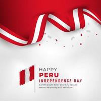 happy peru unabhängigkeitstag 28. juli feier vektor design illustration. vorlage für poster, banner, werbung, grußkarte oder druckgestaltungselement