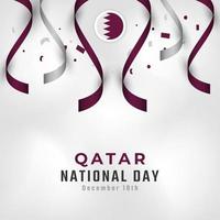 glad qatar nationaldag 18 december firande vektor design illustration. mall för affisch, banner, reklam, gratulationskort eller print designelement