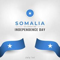 glücklich somalia unabhängigkeitstag 1. juli feier vektor design illustration. vorlage für poster, banner, werbung, grußkarte oder druckgestaltungselement