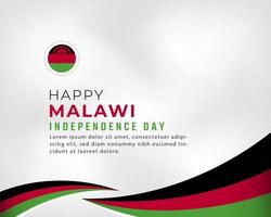 glad malawis självständighetsdag 6 juli firande vektor designillustration. mall för affisch, banner, reklam, gratulationskort eller print designelement