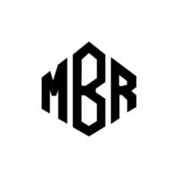 mbr-Buchstaben-Logo-Design mit Polygonform. mbr Logo-Design in Polygon- und Würfelform. mbr Sechseck-Vektor-Logo-Vorlage in weißen und schwarzen Farben. mbr-monogramm, geschäfts- und immobilienlogo. vektor