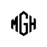 mgh-Buchstaben-Logo-Design mit Polygonform. mgh-Polygon- und Würfelform-Logo-Design. mgh Sechseck-Vektor-Logo-Vorlage in weißen und schwarzen Farben. mgh-monogramm, geschäfts- und immobilienlogo. vektor