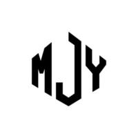 mjy-Buchstaben-Logo-Design mit Polygonform. mjy Polygon- und Würfelform-Logo-Design. mjy Sechseck-Vektor-Logo-Vorlage in weißen und schwarzen Farben. mjy monogramm, geschäfts- und immobilienlogo. vektor