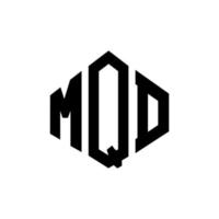 mqd-Buchstaben-Logo-Design mit Polygonform. mqd Polygon- und Würfelform-Logo-Design. mqd Sechseck-Vektor-Logo-Vorlage in weißen und schwarzen Farben. mqd-monogramm, geschäfts- und immobilienlogo. vektor