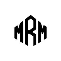 MRM-Brief-Logo-Design mit Polygonform. mrm-polygon- und würfelform-logo-design. mrm Sechseck-Vektor-Logo-Vorlage in weißen und schwarzen Farben. mrm-monogramm, geschäfts- und immobilienlogo. vektor