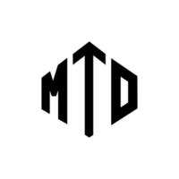 MTO-Brief-Logo-Design mit Polygonform. mto Logo-Design in Polygon- und Würfelform. mto Sechseck-Vektor-Logo-Vorlage in weißen und schwarzen Farben. mto-monogramm, geschäfts- und immobilienlogo. vektor