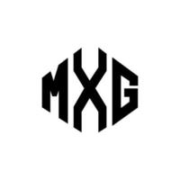 mxg-Buchstaben-Logo-Design mit Polygonform. mxg Logo-Design in Polygon- und Würfelform. mxg Sechseck-Vektor-Logo-Vorlage in weißen und schwarzen Farben. mxg-Monogramm, Geschäfts- und Immobilienlogo. vektor