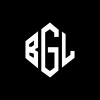 bgl-Buchstaben-Logo-Design mit Polygonform. bgl Polygon- und Würfelform-Logo-Design. bgl Sechseck-Vektor-Logo-Vorlage in weißen und schwarzen Farben. bgl monogramm, geschäfts- und immobilienlogo. vektor